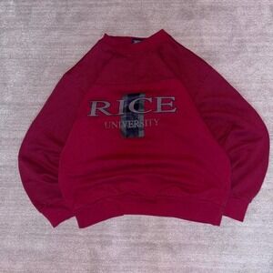 Vintage stripped red Rice University boxy college crewneck